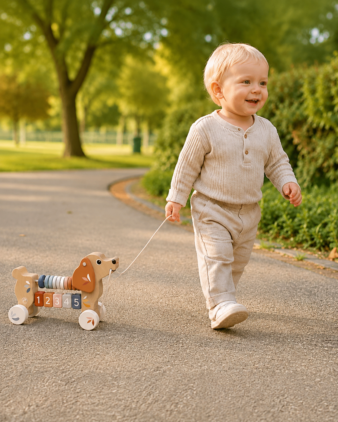 SPEEDY MONKEY Puppy Pull Along
