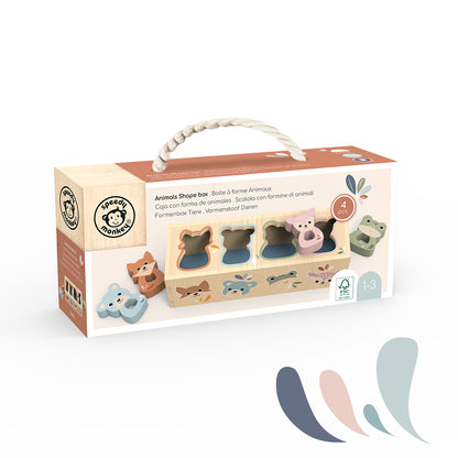 NARA × Speedy Monkey Personalised Animal Shape Sorter & Feeding Gift Set
