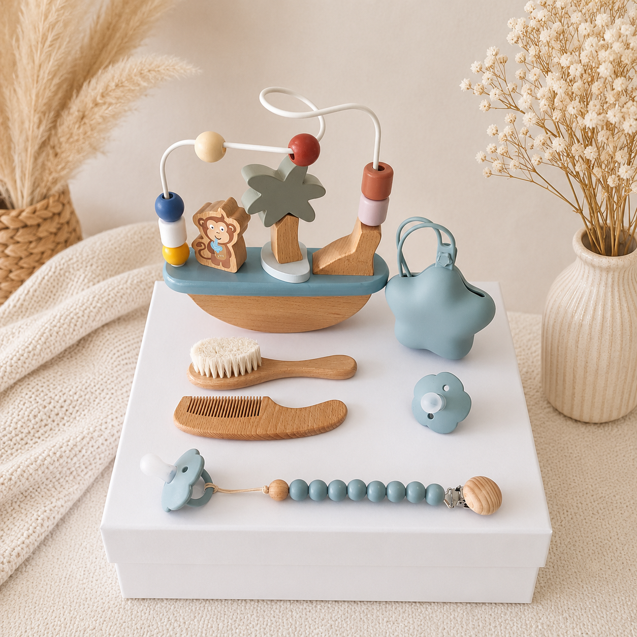 NARA × Speedy Monkey Personalised Beads Maze & Comfort Gift Set