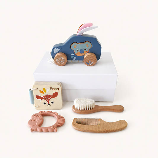 NARA × Speedy Monkey Personalised Pull-Along Car & Care Gift Set