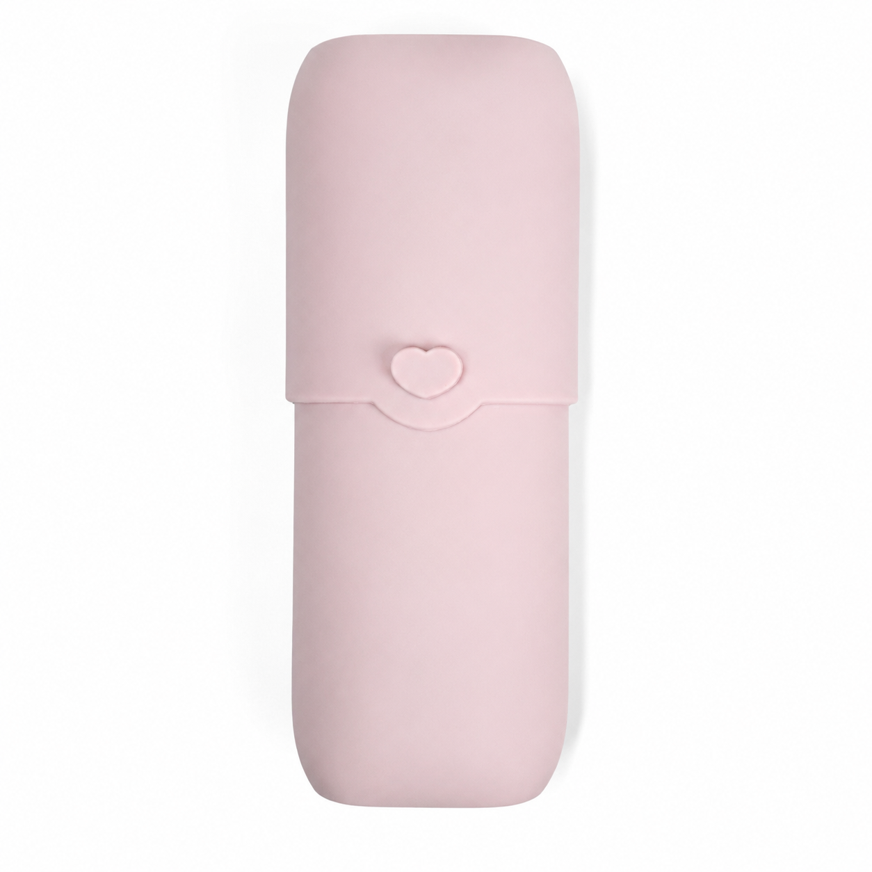 NARA Silicone Cutlery Case in Blush — closed, white background