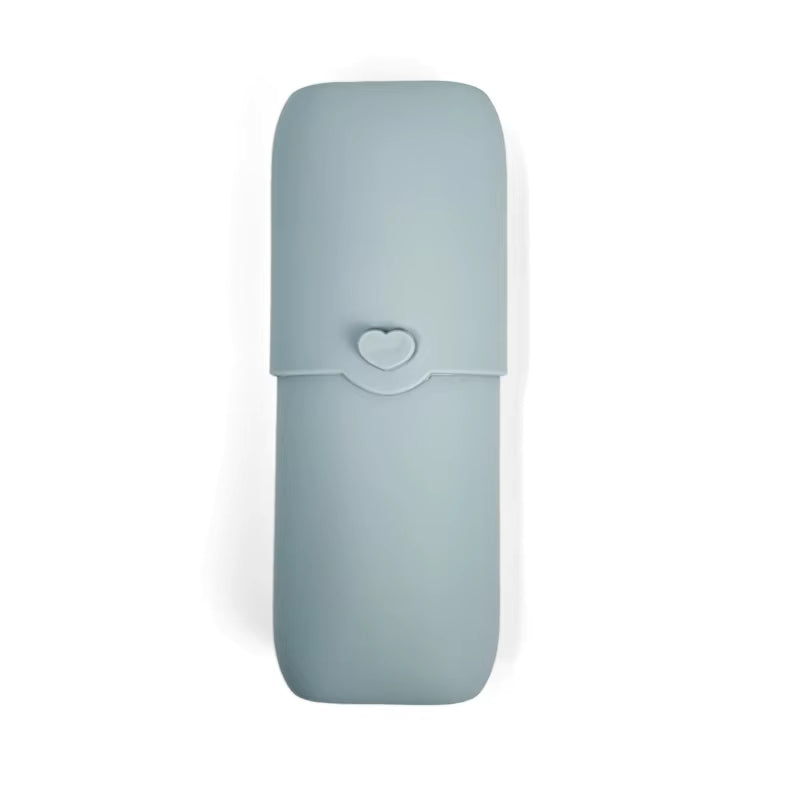 NARA Silicone Cutlery Case in Ether — closed, white background
