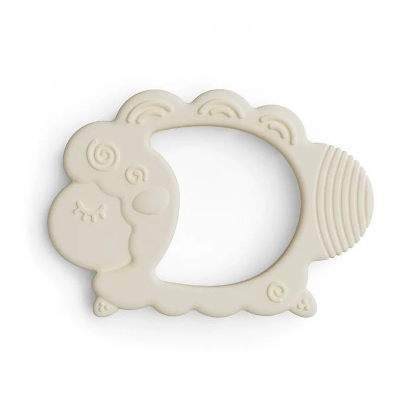 NARA Silicone Lamb Teether in Shifting Sand
