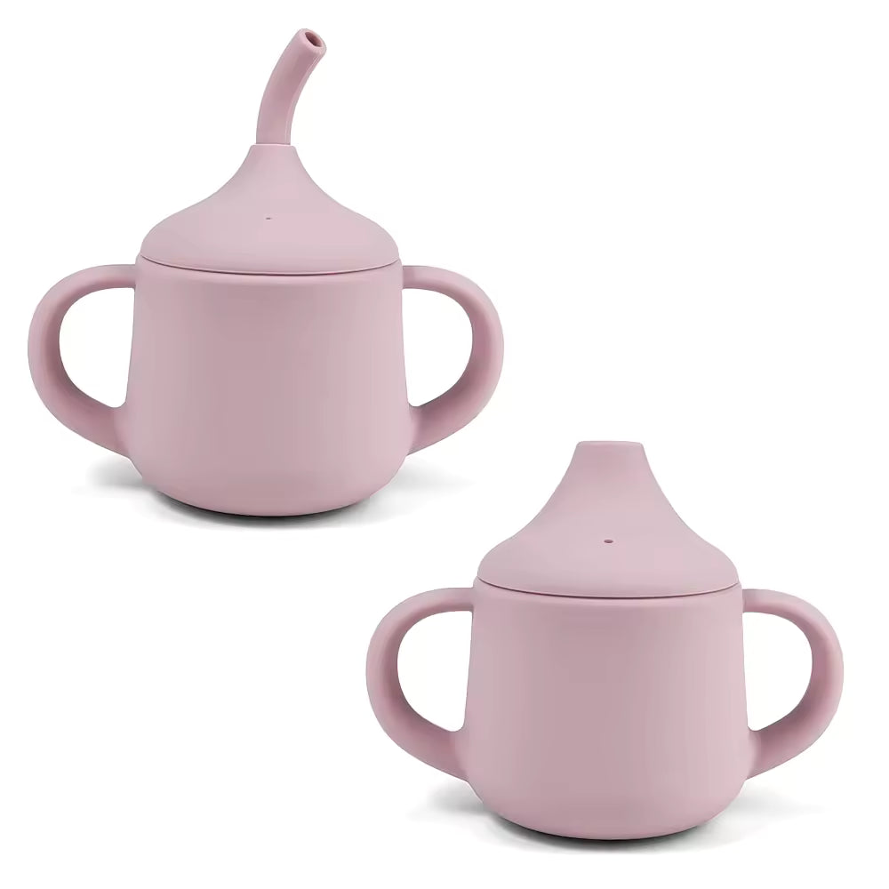 NARA Silicone 3-in-1 Infant Cup in Pale Mauve